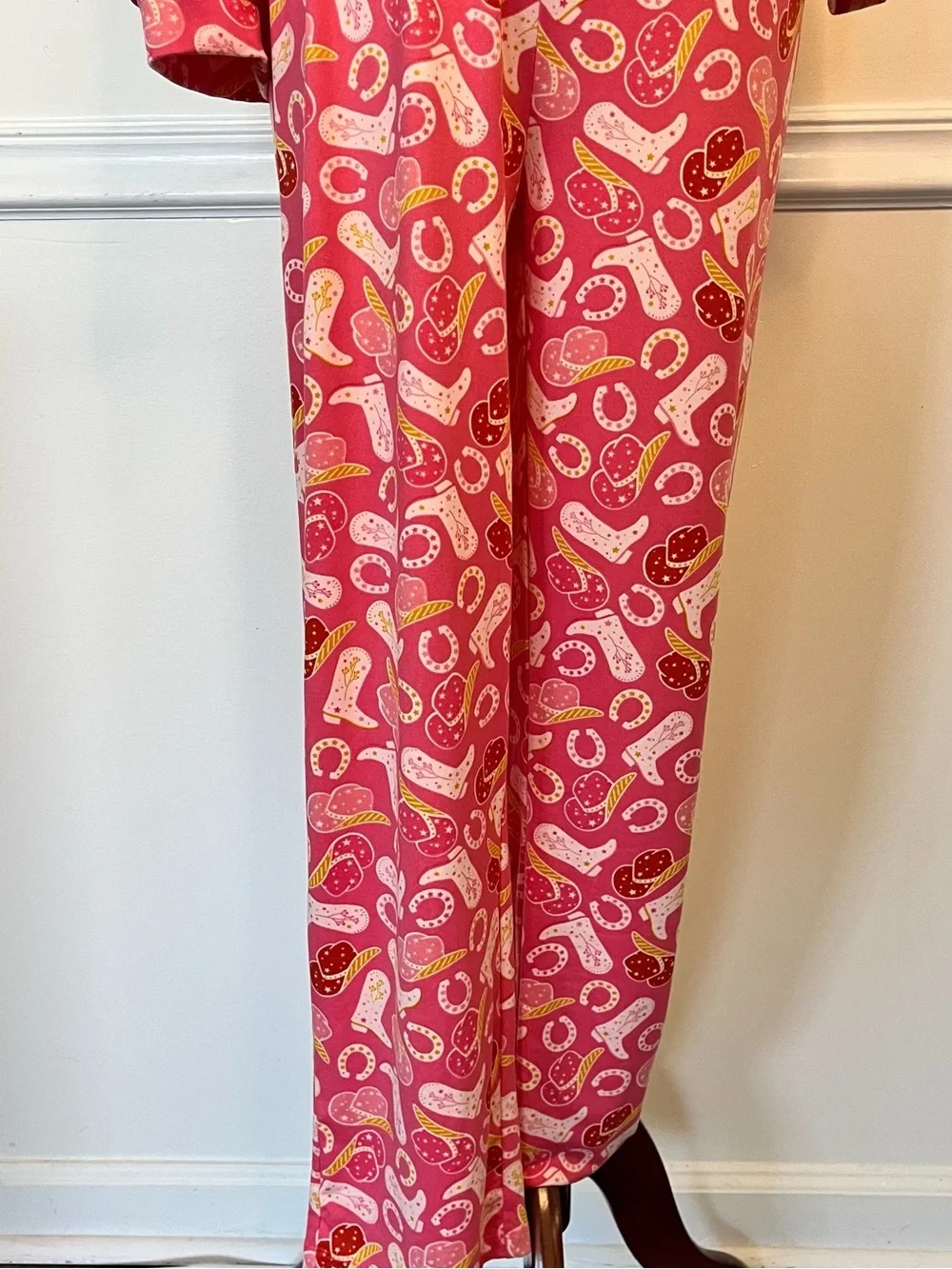 Pink cowgirl Print Pajama Set